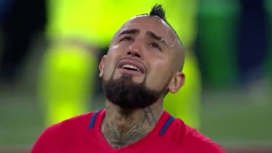 Arturo Vidal tras la final de la Copa Confederaciones 2017 frente a Alemania. 