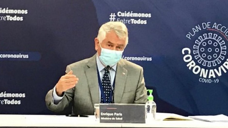 Ministro de Salud, Enrique Paris. (Foto: @ministeriosalud). 
