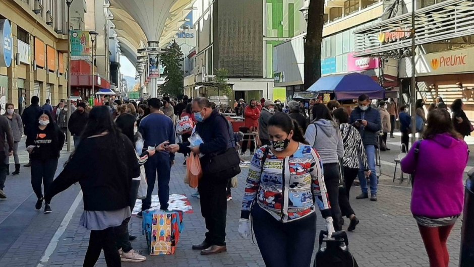 Centro de Concepción durante la pandemia del coronavirus. (Foto: Diario Concepción). 