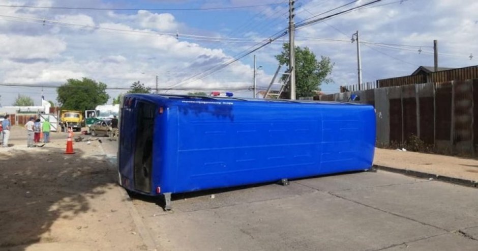 Hace un mes ocurrió el grave accidente (Foto:Cuerpo de Bomberos de Talca)